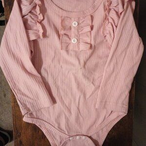 Pink long sleeve onesie